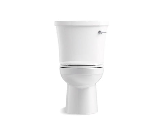 KOHLER K-25087-TR-0 White Kingston Two-piece elongated 1.28 gpf toilet with right-hand trip lever and tank cover locks