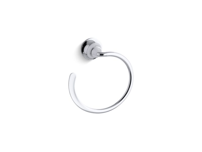 KOHLER K-11377-CP Polished Chrome Forte Towel ring