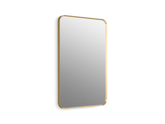 KOHLER K-26052-BGL Moderne Brushed Gold Essential 22" x 34" rectangle decorative mirror