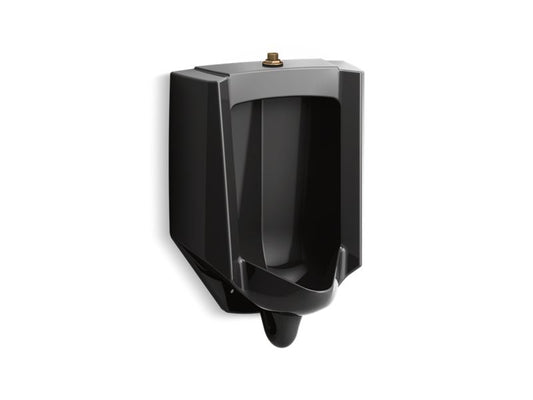 KOHLER K-4991-ET-7 Black Black Bardon High-Efficiency Urinal (HEU), washout, wall-hung, 0.125 gpf to 1.0 gpf, top spud