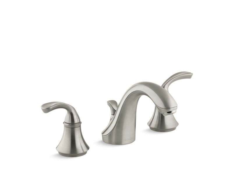 KOHLER K-10272-4-BN Vibrant Brushed Nickel Forte Widespread bathroom sink faucet with sculpted lever handles