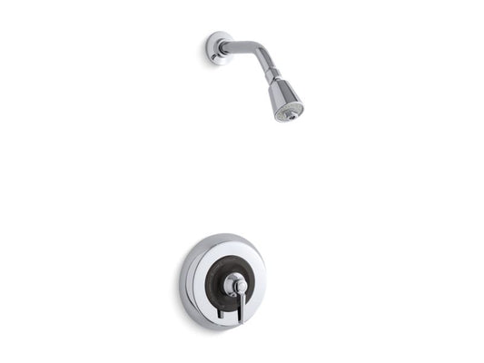 KOHLER K-TS6910-4A-CP Polished Chrome Triton Rite-Temp shower valve trim with lever handle and 2.5 gpm showerhead