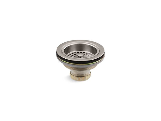 KOHLER K-8799-VS Vibrant Stainless Duostrainer Sink drain and strainer basket, less tailpiece