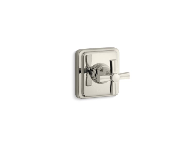 KOHLER K-T13174-3B-SN Pinstripe Valve trim with cross handle for volume control valve, requires valve