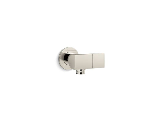 KOHLER K-98354-SN Vibrant Polished Nickel Exhale Wall-mount handshower holder with supply elbow and check valve