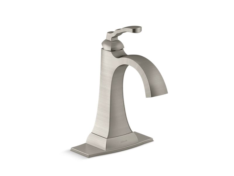 KOHLER K-R30996-4D-BN Ridgeport Single-handle bathroom sink faucet, 1.2 gpm In Vibrant Brushed Nickel
