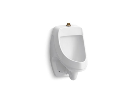 KOHLER K-5452-ETSS-0 White Dexter Washout wall-mount 0.125 gpf urinal with top spud, antimicrobial