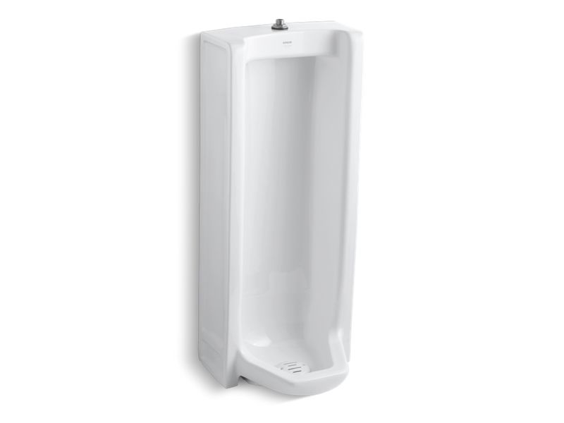KOHLER Branham K-4920-T-0 White Washdown floor-mount 0.5 gpf to 1 gpf urinal with top spud