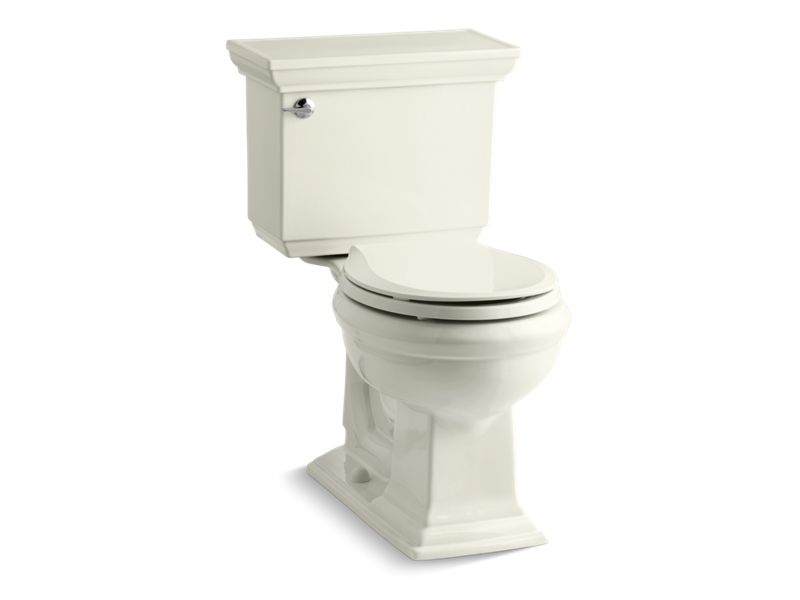 KOHLER Memoirs Stately K-3933-U-96 Biscuit Stately Two-piece round-front toilet, 1.28 gpf