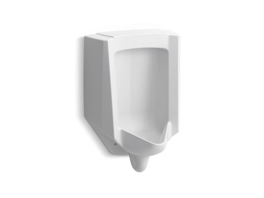 KOHLER K-4991-ERSS-0 White Bardon High-Efficiency Urinal (HEU), washout, wall-hung, 0.125 gpf to 1.0 gpf, rear spud, antimicrobial
