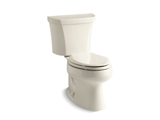 KOHLER K-3988-RA-47 Wellworth Two-piece elongated dual-flush toilet with right-hand trip lever