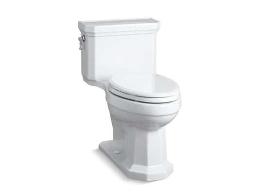 KOHLER K-3940-0 White Kathryn One-piece compact elongated toilet with concealed trapway, 1.28 gpf