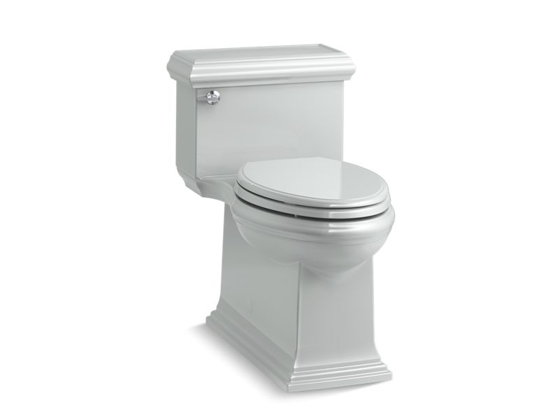 KOHLER K-6424-95 Memoirs Classic One-Piece Compact Elongated Toilet With Skirted Trapway, 1.28 Gpf In Ice Grey