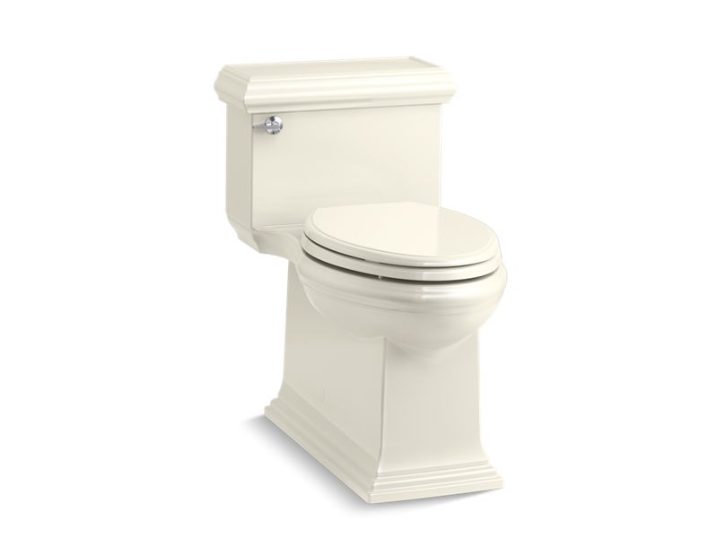 KOHLER K-6424-96 Memoirs Classic One-Piece Compact Elongated Toilet With Skirted Trapway, 1.28 Gpf In Biscuit