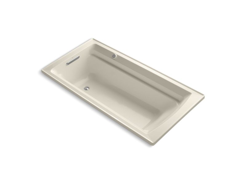 KOHLER Archer K-1124-GH-47 Almond 72" x 36" drop-in Heated BubbleMassage air bath