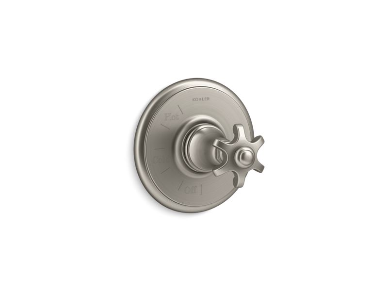 KOHLER K-TS72767-3M-BN Vibrant Brushed Nickel Artifacts Rite-Temp valve trim with prong handle