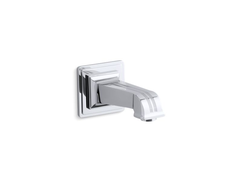 KOHLER K-13139-B-CP Pinstripe wall-mount 6-7/8" non-diverter bath spout