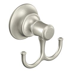 MOEN Y6303BN Gilmour Double Robe Hook In Spot Resist Brushed Nickel