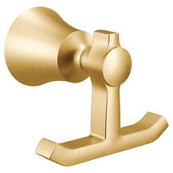 MOEN YB0303BG Flara Double Robe Hook In Brushed Gold