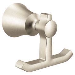 MOEN YB0303BN Flara Double Robe Hook In Brushed Nickel