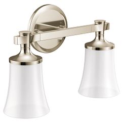 MOEN YB0362NL Flara Two Globe Bath Light In Polished Nickel