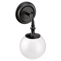 MOEN YB0561BL Colinet One Globe Bath Light In Matte Black