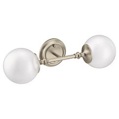 MOEN YB0562BN Colinet Two Globe Bath Light In Brushed Nickel