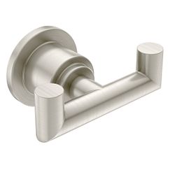 MOEN YB0803BN Arris Double Robe Hook In Brushed Nickel