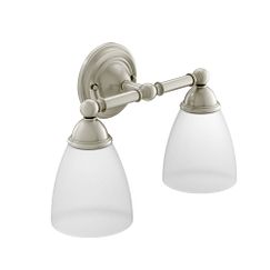 MOEN YB2262BN Brantford Two Globe Bath Light In Brushed Nickel