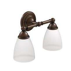 MOEN YB2262ORB Brantford Two Globe Bath Light In Oil Rubbed Bronze