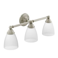 MOEN YB2263BN Brantford Three Globe Bath Light In Brushed Nickel