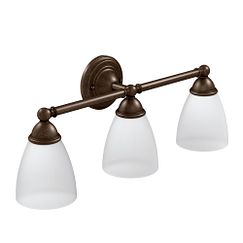 MOEN YB2263ORB Brantford Three Globe Bath Light In Oil Rubbed Bronze