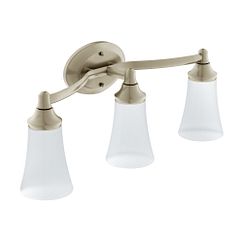 MOEN YB2863BN Eva Three Globe Bath Light In Brushed Nickel