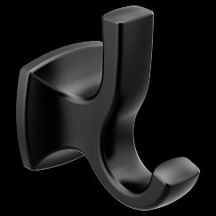 MOEN YB5103BL Voss Double Robe Hook In Matte Black