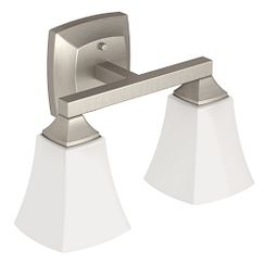 MOEN YB5162BN Voss Two Globe Bath Light In Brushed Nickel
