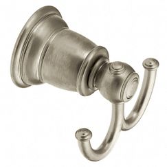 MOEN YB5403BN Kingsley Double Robe Hook In Brushed Nickel