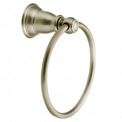 MOEN YB5486BN Kingsley Towel Ring In Brushed Nickel