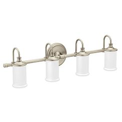 MOEN YB6464BN Belfield Four Globe Bath Light In Brushed Nickel