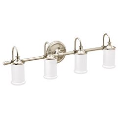 MOEN YB6464NL Belfield Four Globe Bath Light In Polished Nickel
