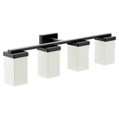 MOEN YB8864BL 90 Degree Four Globe Bath Light In Matte Black
