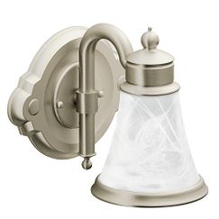 MOEN YB9861BN Waterhill One Globe Bath Light In Brushed Nickel