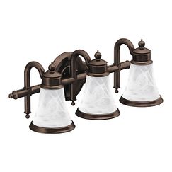 MOEN YB9863ORB Waterhill Three Globe Bath Light In Oil Rubbed Bronze