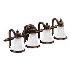 MOEN YB9864ORB Waterhill Four Globe Bath Light In Oil Rubbed Bronze
