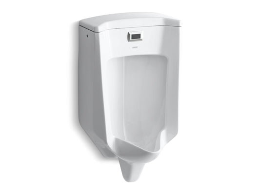 KOHLER K-32590-0 Bardon Wall-Hung Rear-Spud Touchless Urinal, 0.5 Gpf In White