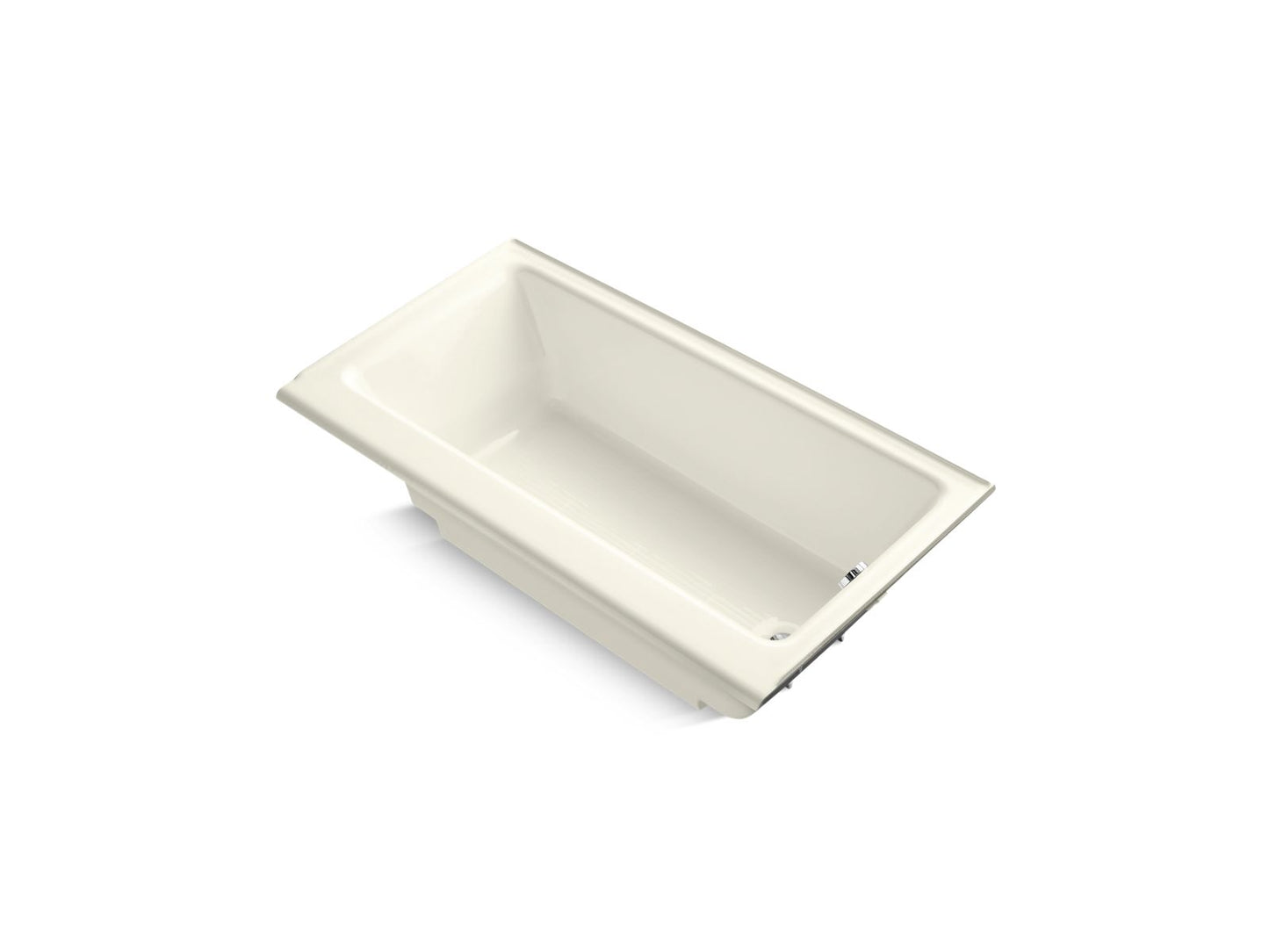 KOHLER K-878-S-96 Highbridge 60" X 32" Alcove Bath, Right Drain In Biscuit
