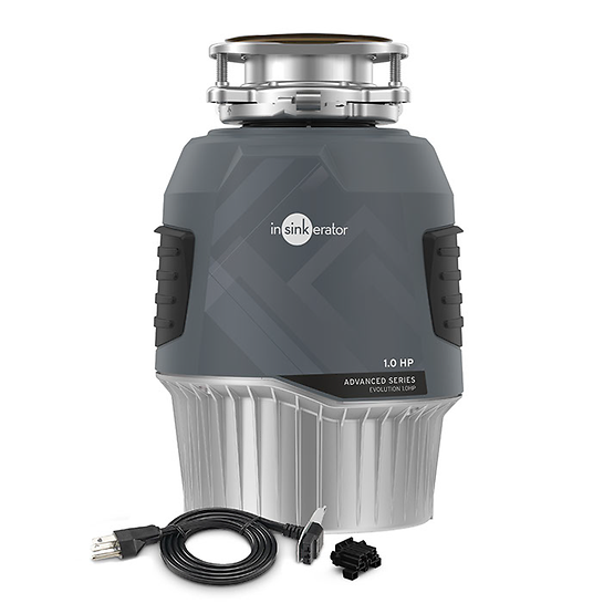 INSINKERATOR-EVO 1.0HP W/CDK Evolution Garbage Disposal 1.0HP with EZ Connect Cord & Hardwire Adapter