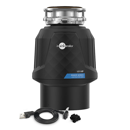 INSINKERATOR-CONTRACTOR-1000W/CDK Contractor 1000 Garbage Disposal with Cord with EZ Connect Cord & Hardwire Adapter
