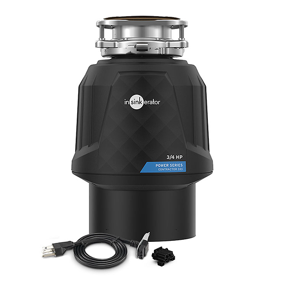INSINKERATOR-CONTRACTOR-333 W/CDK Contractor 333 Garbage Disposal with EZ Connect Cord & Hardwire Adapter