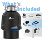 INSINKERATOR-CONTRACTOR-1000W/CDK Contractor 1000 Garbage Disposal with Cord with EZ Connect Cord & Hardwire Adapter