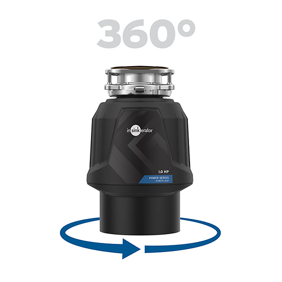INSINKERATOR-POWER 1.0HP W/CDK Power 1.0HP Garbage Disposal with EZ Connect Cord & Hardwire Adapter